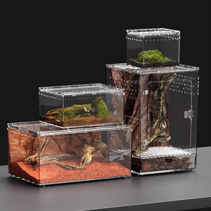 Enclos pour <span class=keywords><strong>reptiles</strong></span> en acrylique magnétique - Habitat personnalisé transparent pour araignées/tarantules avec accès facile pour les éleveurs - Product Image 2