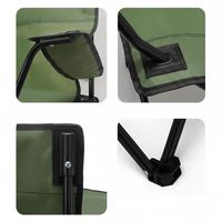 Chaise de camping pliable portable en gros 43x43x80cm 1.3kg avec porte-gobelet intégré pour mobilier d'extérieur, camping, pêche, croquis