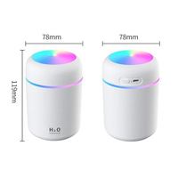 Humidificateur d'air à ultrasons 300 ml, diffuseur d'arômes portable USB mini, humidificateurs USB Dazzle Cup pour voiture et bureau