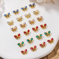 Nouveaux charms pour ongles en forme de papillon colorés, alliage de qualité supérieure, accessoires 3D pour nail art DIY, fournitures en gros