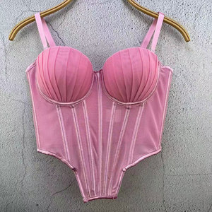 Lingerie extensible en dentelle filetée King Mcgreen Star Net à porter à l'extérieur, haut <span class=keywords><strong>plongeant</strong></span> à armature pour femme - Product Image 3