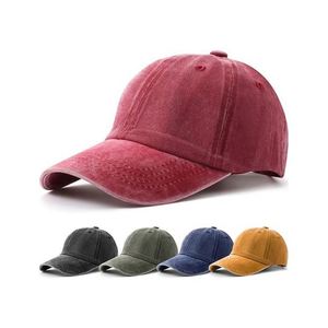 Wholesale Custom Logo Blank Washed Unstructured Low Profile Dad Hat Cotton <b>Plain</b> Strapback Vintage Baseball <b>Cap</b> - Product Image 5