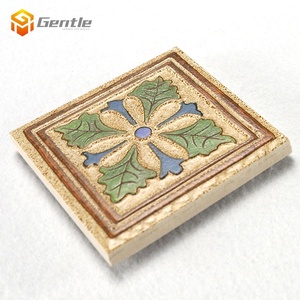 Buena calidad en relieve superficie pequeña flor de estilo árabe de cerámica de cocina rústica Casa de 80x80mm de - Product Image 2