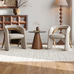 Silla de Comedor de Madera Maciza de Alta Calidad con Tapicería de Tela y Respaldo, Se Adapta a Diversos Estilos de Decoración - Product Image 4