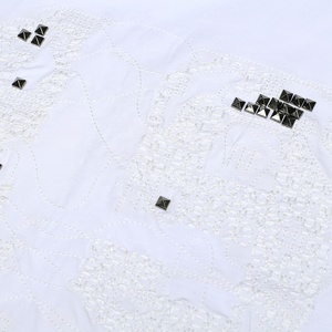 Bordado cubierta con diamantes de imitación de Metal accesorio de los hombres <span class=keywords><strong>T</strong></span> camisa OEM personalizado - Product Image 5