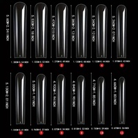 Vente en gros de faux ongles de luxe faits à la main en acrylique, forme carrée et cercueil, longs, avec motifs 3D et French manucure complète