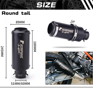 NINJA400 R6 CB650R R3 C10 Tuyau d'échappement en acier inoxydable modifié 51MM Accessoires universels de <span class=keywords><strong>moto</strong></span> <span class=keywords><strong>Silencieux</strong></span> d'échappement - Product Image 4
