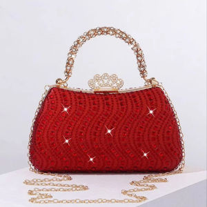 Nouvelle Pochette de Soirée Perlée de Strass pour Femme, Sac de Mariage, Sac de Fête, Sac de Banquet, Sac de Mariée Européen Exquis, Luxe - Product Image 1