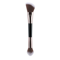 YANJIE 2026 Pinceau de maquillage double-embout monobloc à poils doux pour fond de teint, poudre libre et illuminateur