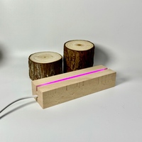 Base en bois carrée avec télécommande moderne 16 couleurs LED RGB pour chambre à coucher hôtel options de contrôle tactile vocal cadeau polyvalent