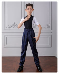 Conjuntos de baile latino versátiles clásicos populares, Top de manga larga con bloqueo de Color, actuación de práctica de baile latino de Salsa Jazz para niño - Product Image 3