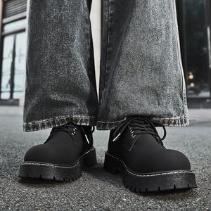 Zapatos de Cuero para Hombre, Diseño Casual Marrón con Estilo Italiano, Tipo Slip-On con Aumento de Altura - Product Image 4