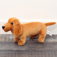 Grosir Pabrik kualitas tinggi kustom lucu Dachshund simulasi anjing Bulldog gantungan kunci mewah Paling Laris boneka hewan peliharaan pasangan