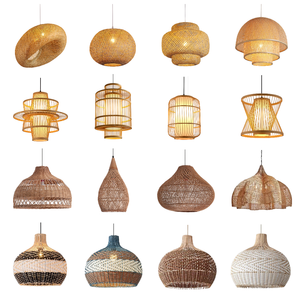 Natural Lampshades Rattan Handmade Woven Pendant <strong>Light</strong> Chandelier <strong>Ceiling</strong> Lighting Fixture Lamp <strong>Shade</strong> - Product Image 2