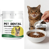 Poudre Nettoyante pour Dents de Chats - Flacon en Plastique, Formule Inodore, Rafraîchit et Élimine la Mauvaise Haleine, le Tartre et la Plaque Dentaire OEMODM