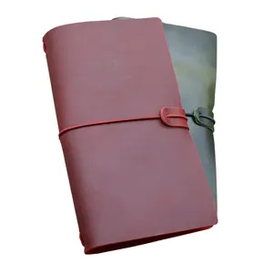 Morbido Vintage Writing Notebook fabbrica ampio gioco regalo classico in vera pelle con custodia a penna per GDR