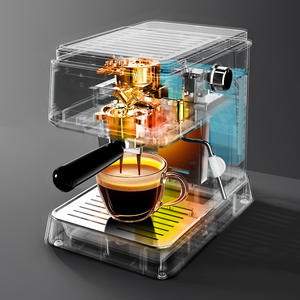 เครื่องชงกาแฟเอสเพรสโซ่กึ่งอัตโนมัติ สีขาวงาช้าง แรงดันสูง 20 บาร์ พร้อมฟังก์ชั่นทำฟองนม สำหรับใช้ในบ้าน - Product Image 3