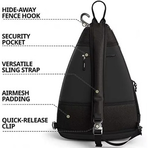 Free Sample Pickleball Bag-Adjustable Pickleball,Tennis,Racketball Sling Bag-Pickleball Backpack with <b>Water</b> <b>Bottle</b> <b>Holder</b> - Product Image 2