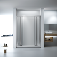 Paroi de douche d'angle design pour hôtel, porte de douche en verre, écran de douche pliant pour salle de bain