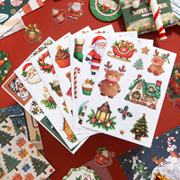 Coffret Cadeau de Noël Exquis Mr.Paper : Kit Journal Vintage, Carnet, Autocollants, Bloc-Notes, et Matériel de Scrapbooking DIY pour les Fêtes