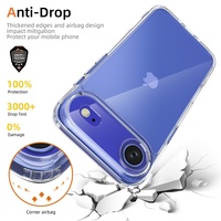 Coque antichoc pour iPhone 17 Air 17 Pro Max avec coins à coussin d'air et dos résistant aux rayures