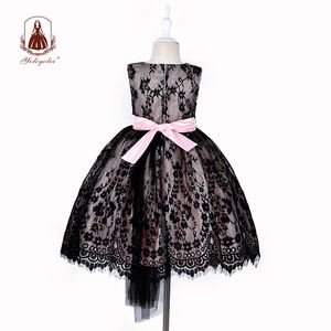 Del partito di estate della ragazza boutique di abbigliamento vestiti netti ragazza di disegno <span class=keywords><strong>nero</strong></span> del <span class=keywords><strong>vestito</strong></span> dalla principessa - Product Image 2