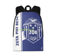 Sac à dos personnalisé pour femme de la sororité ZPB Zeta Phi Beta, sac à dos réutilisable pour les courses, sac de week-end de haute qualité