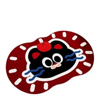 Tapis de salle de bain moderne en boue de diatomée super absorbante, motif chiot mignon, séchage rapide, antidérapant, pour la maison et l'hôtel, tapis de sol pour chambre d'enfant