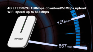 Router WiFi de Bolsillo Harvilon CAT4 4G Mifi, WiFi de Doble Banda, Firewall para Uso en Exteriores, Compatible con Wi-Fi 2.4G, Nuevo Router <span class=keywords><strong>Giga</strong></span> Bit - Product Image 3