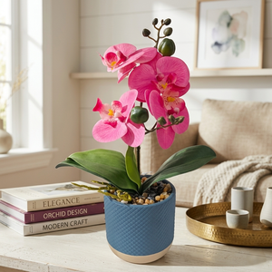 Tiges <span class=keywords><strong>de</strong></span> lys roses artificielles réalistes en verre décoratif élégant, fleurs en pot artificielles pour <span class=keywords><strong>centre</strong></span> <span class=keywords><strong>de</strong></span> <span class=keywords><strong>table</strong></span> moderne - Product Image 4