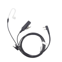 Écouteur radio bidirectionnel à tube acoustique pour talkie-walkie à 2 fils avec micro/mini haut-parleur