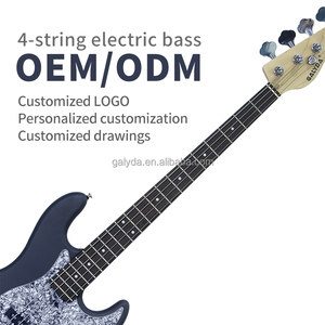 Conjunto de Bajo Eléctrico Personalizable, Cuerpo de Álamo, Mástil de Arce, Diapasón de Palisandro, Acabado Mate, 4 Cuerdas, Ideal para Principiantes - Product Image 3