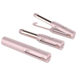 Lisseur et <span class=keywords><strong>boucleur</strong></span> <span class=keywords><strong>de</strong></span> <span class=keywords><strong>cheveux</strong></span> sans fil 2 <span class=keywords><strong>en</strong></span> 1, <span class=keywords><strong>mini</strong></span> portable, nouveau, beauté, mode, charge USB - Product Image 1