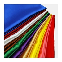 Wholesale high quality solid color matte or shiny saree material custom twill 100% poly bridal silk polyester satin fabric
