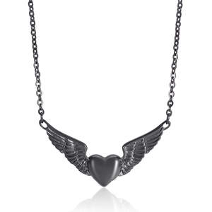 IJD11730 2024 popular pluma sándwich colgante Acero inoxidable cremación joyería personaje hueso ceniza estante recuerdo - Product Image 4