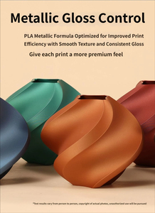 1.75mm 1kg PLA Metallic Color Customizable <b>3D</b> <b>Printer</b> Filament High Toughness Impact Resistant Anti Break - Product Image 2