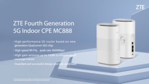 <span class=keywords><strong>MC888</strong></span> Pro SDX62 2.7Gbps 5G เราเตอร์ Cpe ในร่ม WiFi6สอง RJ45กิกะบิตพอร์ต VoIP WEP QoS สำหรับองค์กร - Product Image 3