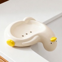 Lelyi mignon petit canard Design porte-savon de bain Drainage salle de bain évier boîte à savon pas d'accumulation d'eau plats assiettes plat de rangement