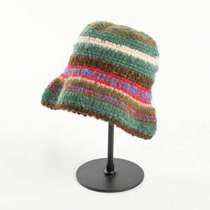 Gorro de Punto de Alpaca para Niños, Otoño Invierno, Gorro de Pescador Cálido con Rayas de Colores - Product Image 4