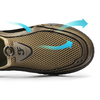Sandales d'été pour hommes, chaussures de marche décontractées respirantes, confortables, couleur unie, antidérapantes, chaussures de sport de plein air, sandales de plage