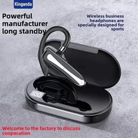 Earphone Bisnis Handsfree Terlaris, Headphone Nirkabel Single Handsfree untuk Mengemudi, Headset HD Call dengan Mikrofon, Earbuds