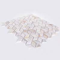 Carrelage mosaïque 3d en coquillage de couleur naturelle, mère de la perle, mur d'intérieur