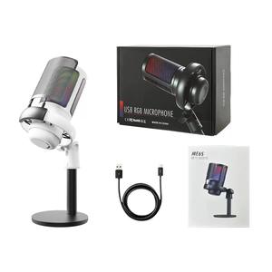 Micrófono USB RGB con luces deslumbrantes para grabación <span class=keywords><strong>de</strong></span> <span class=keywords><strong>canciones</strong></span> K, Juegos <span class=keywords><strong>de</strong></span> ordenador, teléfono móvil, transmisión en vivo y enseñanza - Product Image 1