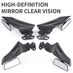 Phụ tùng độ xe máy đua đường trường, màu carbon, phổ thông, thể thao, cánh gió cố định, gương chiếu hậu - Product Image 3