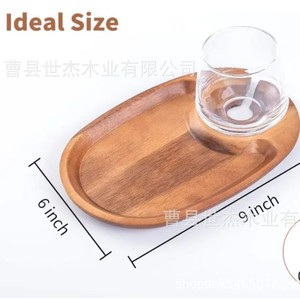 Portavasos de madera de acacia Mu Yujia con capacidad para 4 vasos, ideal para fiestas y reuniones - Product Image 3