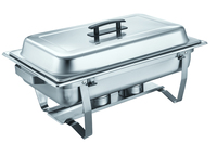 Chauffe-Plat Économique Professionnel Buphex SS201 8L GN1/2x2 F433-2 en Acier Inoxydable pour Restaurants et Hôtels