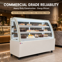 Vitrine réfrigérée intégrée pour gâteaux à la crème avec dimensions personnalisées 2-8 ° C