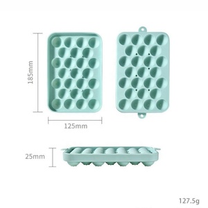 Großhandel 25er Silikon-Eiswürfelform rund, leicht zu entformen, Mini-Kreis-Eiswürfelform, Silikon-Eiskugelform - Product Image 6