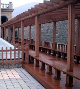 Rail de clôture pour jardin/balcon, <span class=keywords><strong>colonne</strong></span> carrée en bois et plastique Composite WPC - Product Image 4