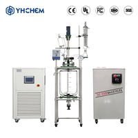 Réacteur chimique de laboratoire à double enveloppe en verre de 10L, 20L, 50L, 100L, 150L, 200L avec plaque filtrante